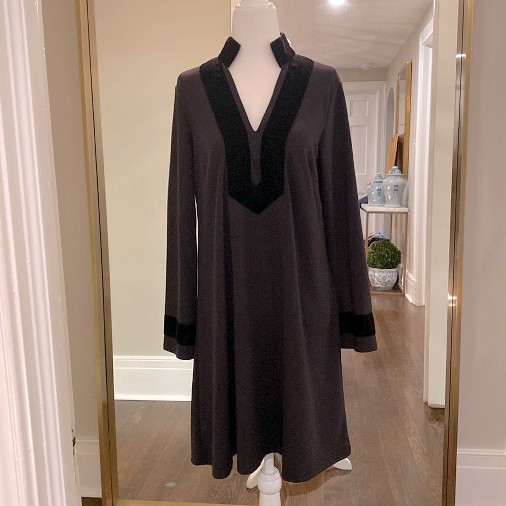 NWT Sail To Sable Velvet Trimmed Tunic Dress